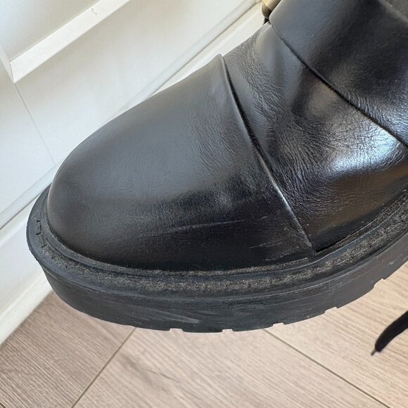 All Saints Donita Leather Ankle Combat Boots - Picture 14 of 15